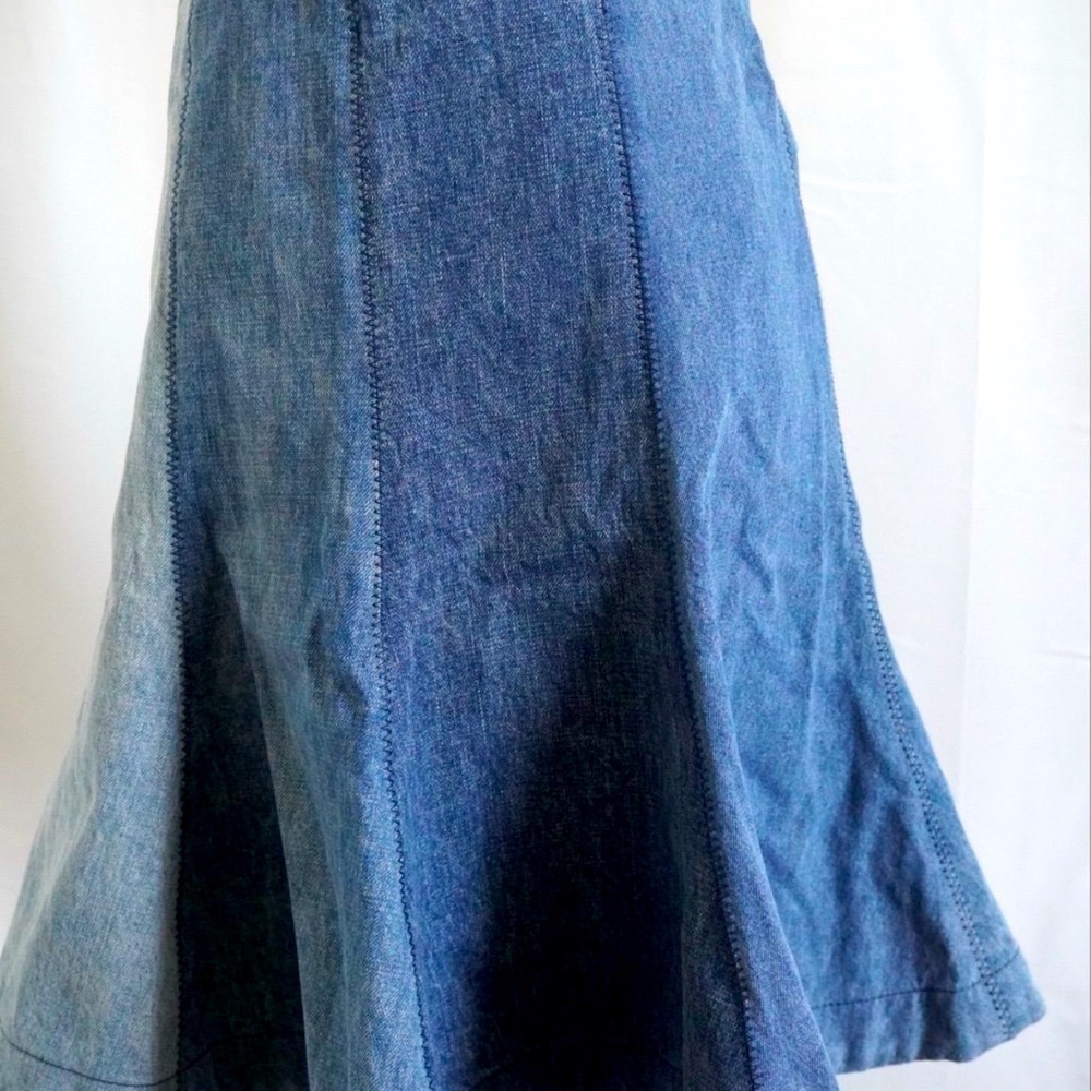 Dior A-Line Denim Blue Skirt